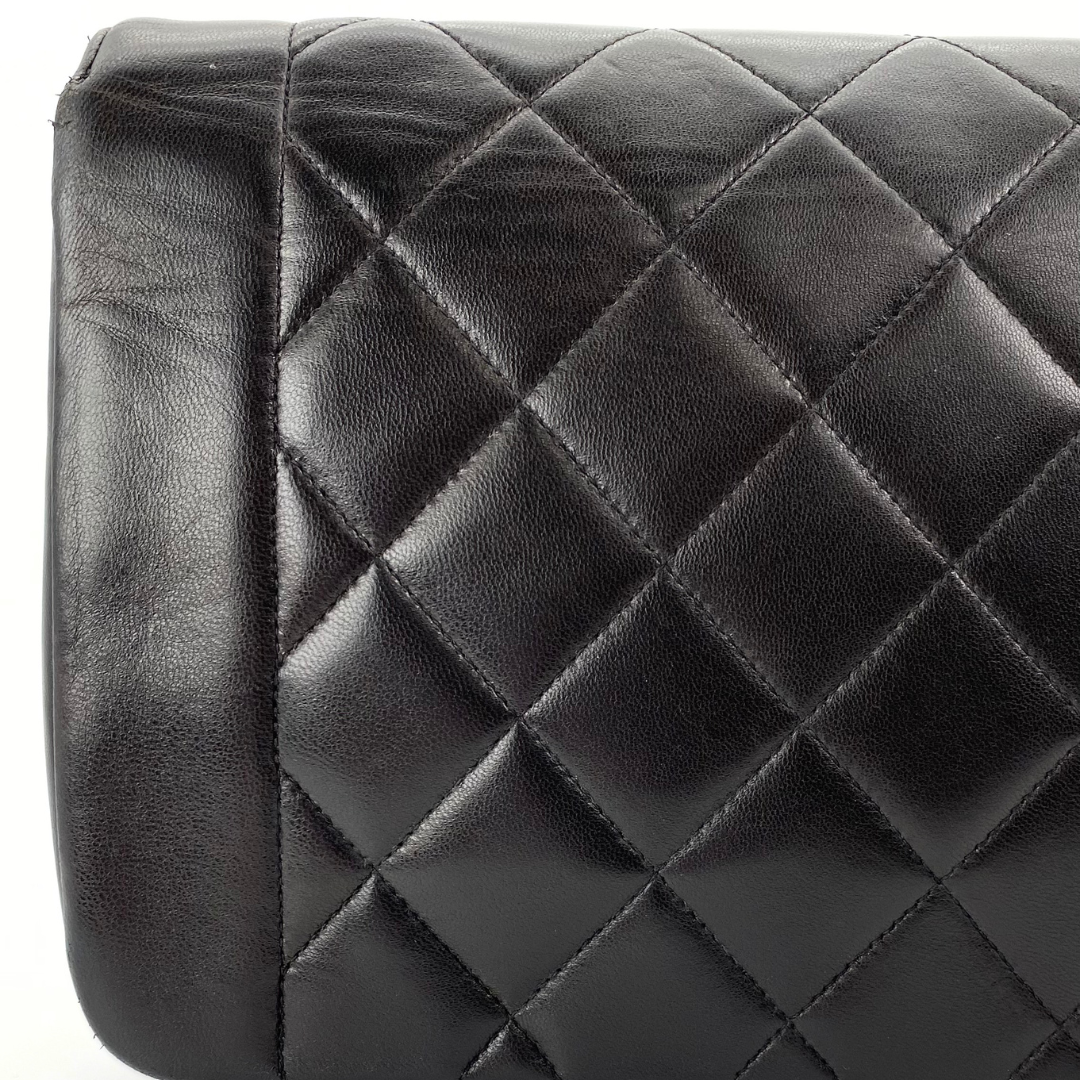 Sorenza, 2 Series Medium Diana Black Lambskin with seal and card