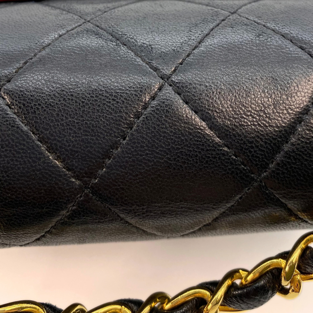 Michiru, 1 Series Square 17cm Black Lambskin with seal and card