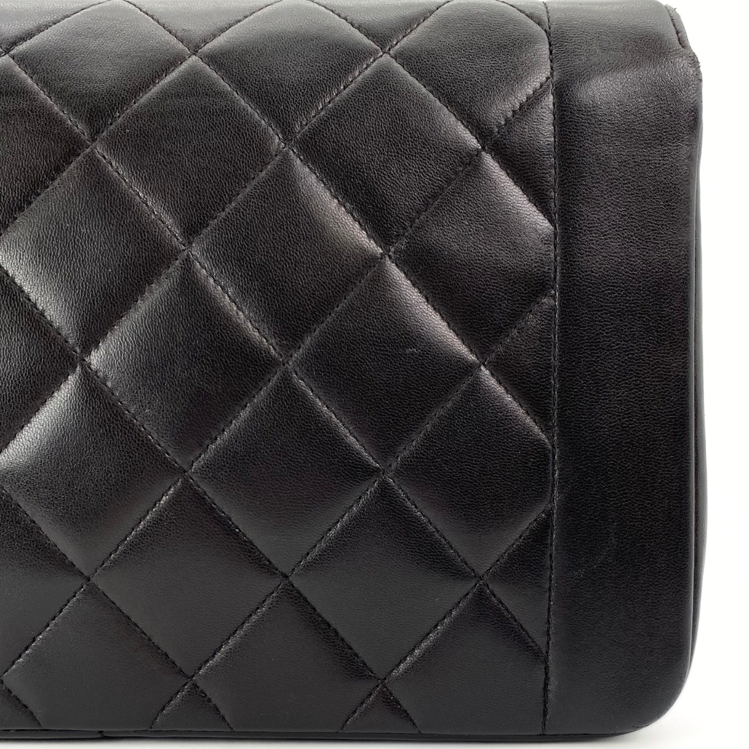 Sorenza, 2 Series Medium Diana Black Lambskin with seal and card