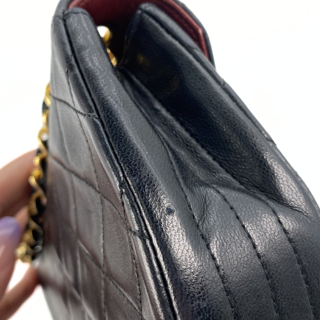 Gideon, 0 Series Semi Circle Black Lambskin with seal and card