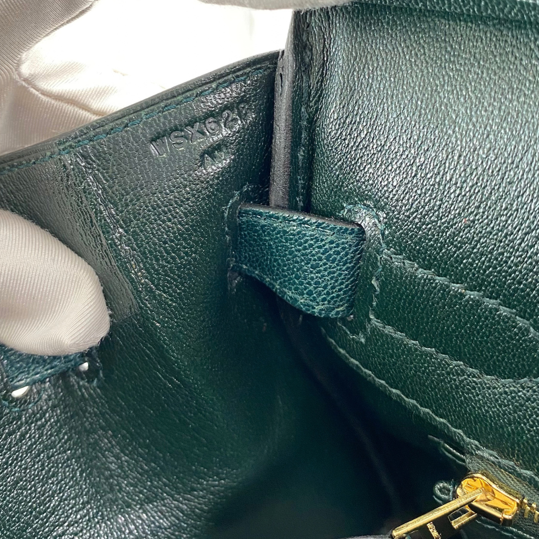 Nanami, 2024 Birkin 30 Vert Moyen Chevre Gold Hardware with stamp W