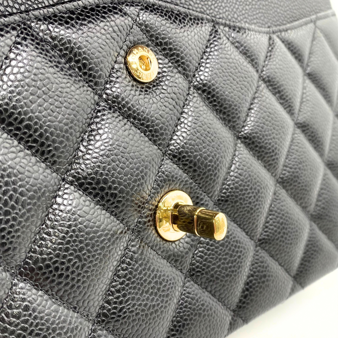 Callahan, 31 Series Jumbo Black Caviar Gold Hardware with seal and card