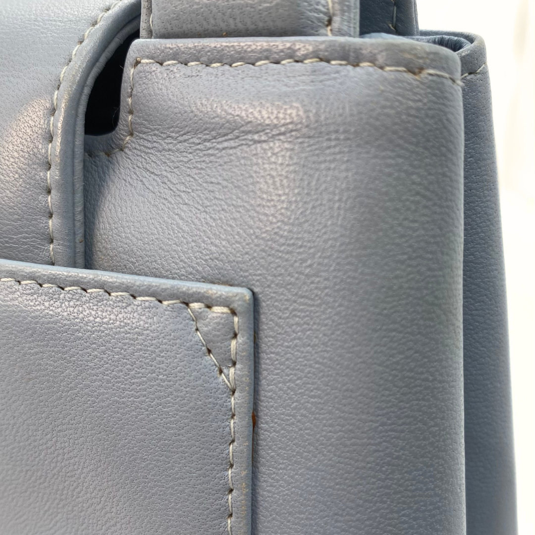 Helma, 5 Series Kelly Light Blue Lambskin with seal only