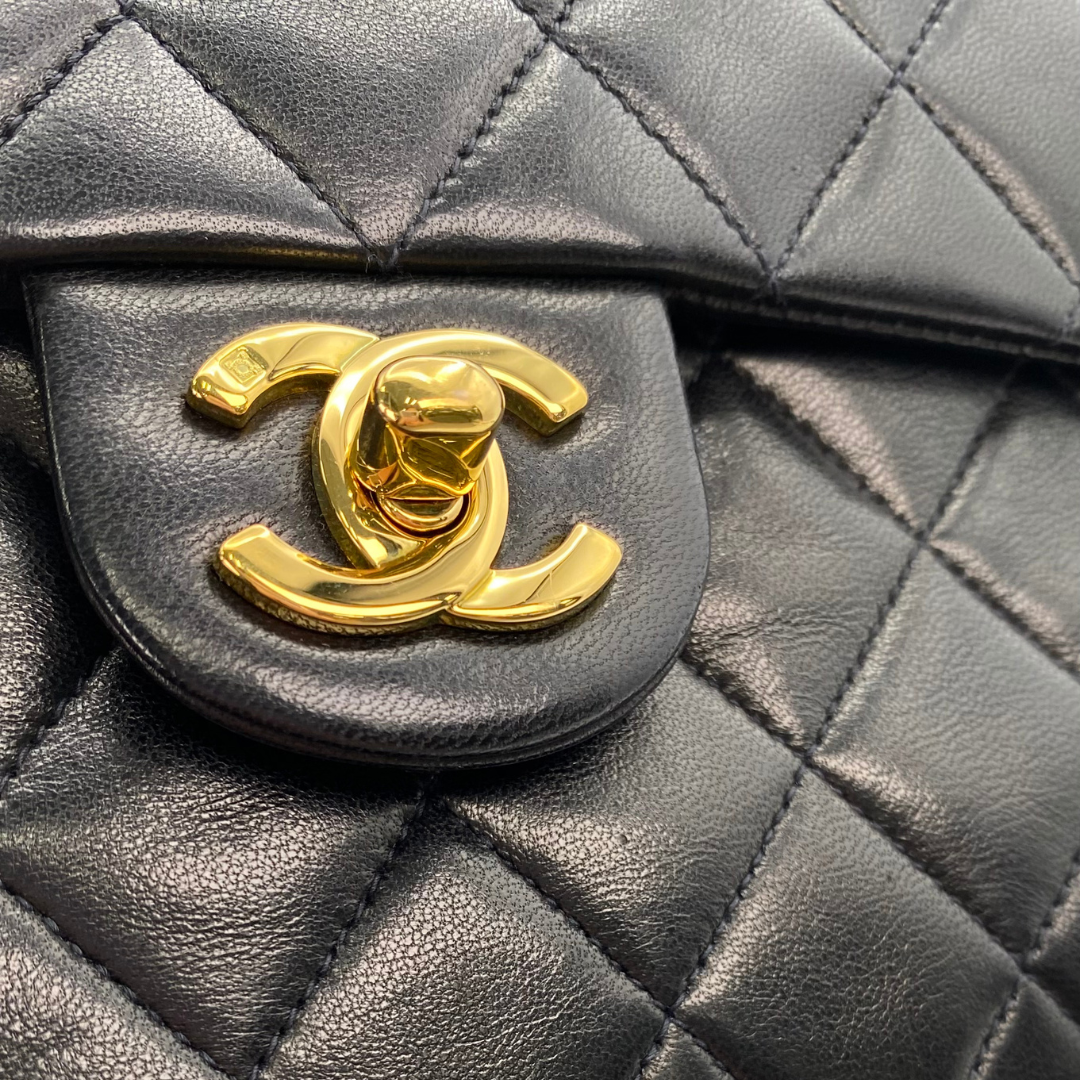 Leander, 3 Series Mini Square 17cm Black Lambskin with seal and card