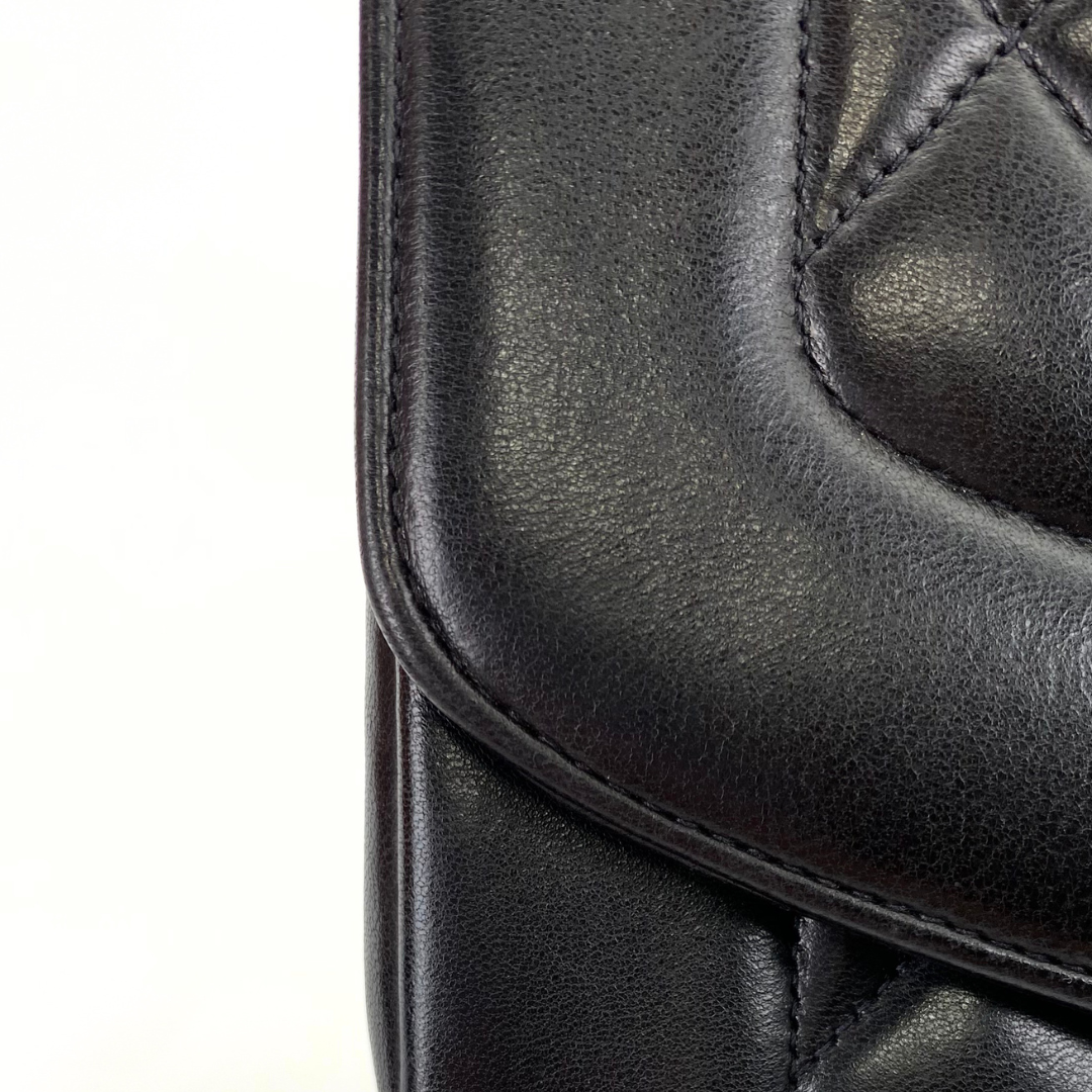 Shiori, 3 Series Medium Diana Black Lambskin with seal and card