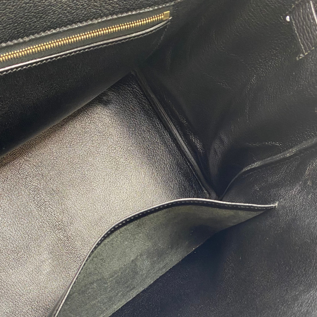 Tavian, 2000 Birkin 35 Black Togo with stamp □D