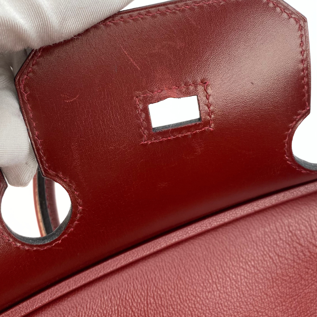 Delara, 2001 Hat A Courroies 32 Rouge H Palladium Hardware with stamp ⬜︎E