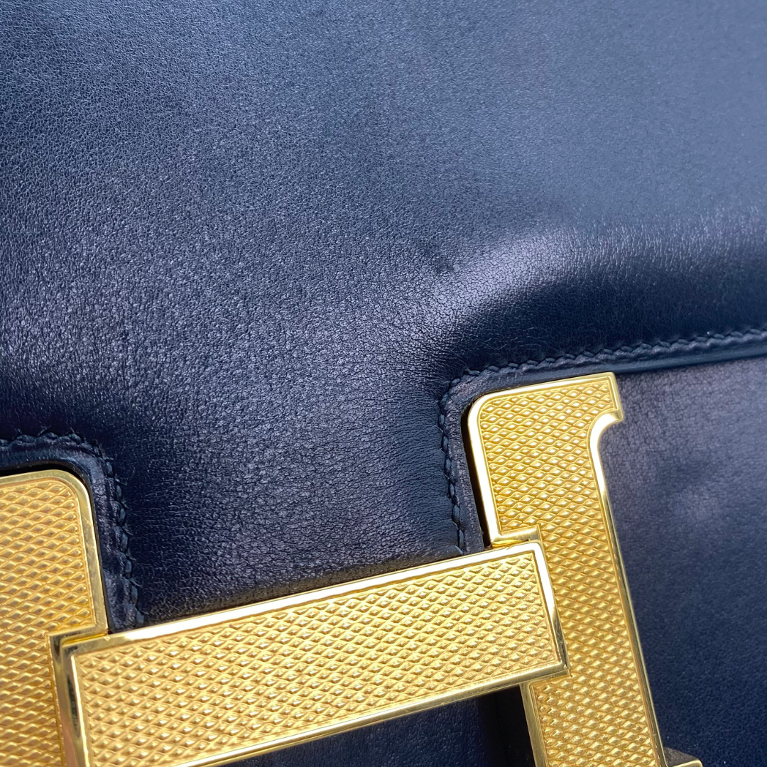 Lumi, 2003 Constance 23 Guilloche Black Boxcalf with stamp  □G