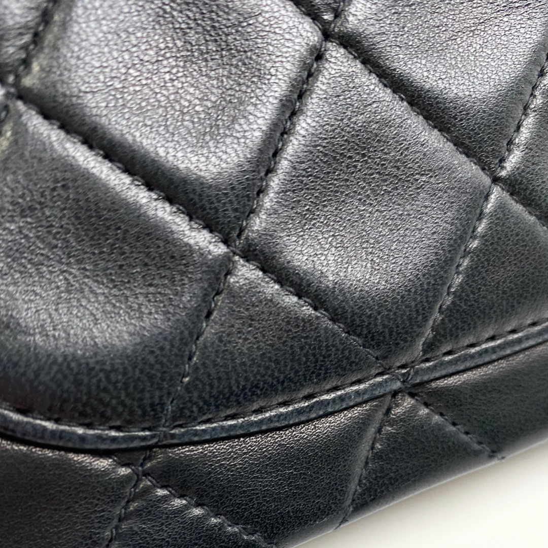Genji, 2 Series Mini Square 17 Black Lambskin with seal and card