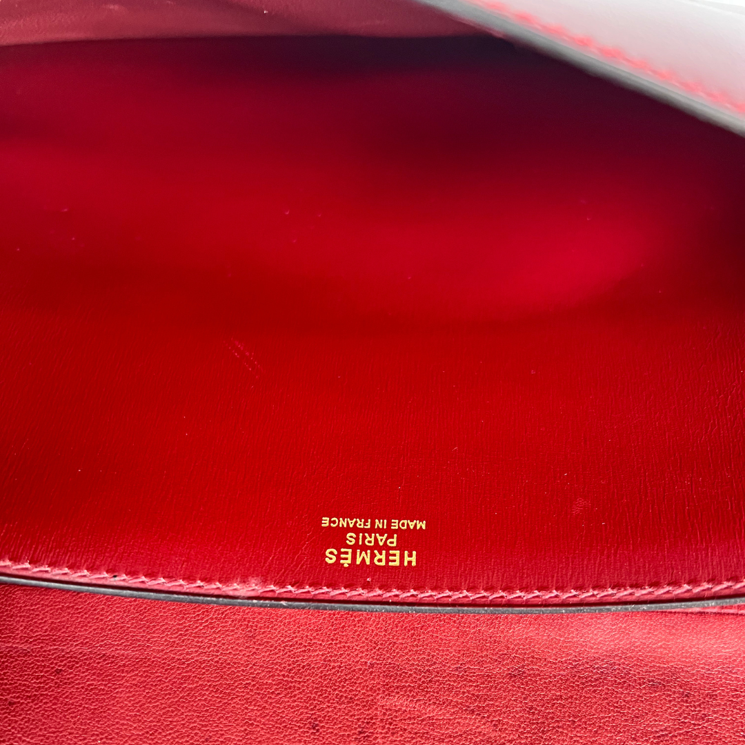 Benoula, 1985 Lydie Roue H Boxcalf Clutch wiith stamp  〇O