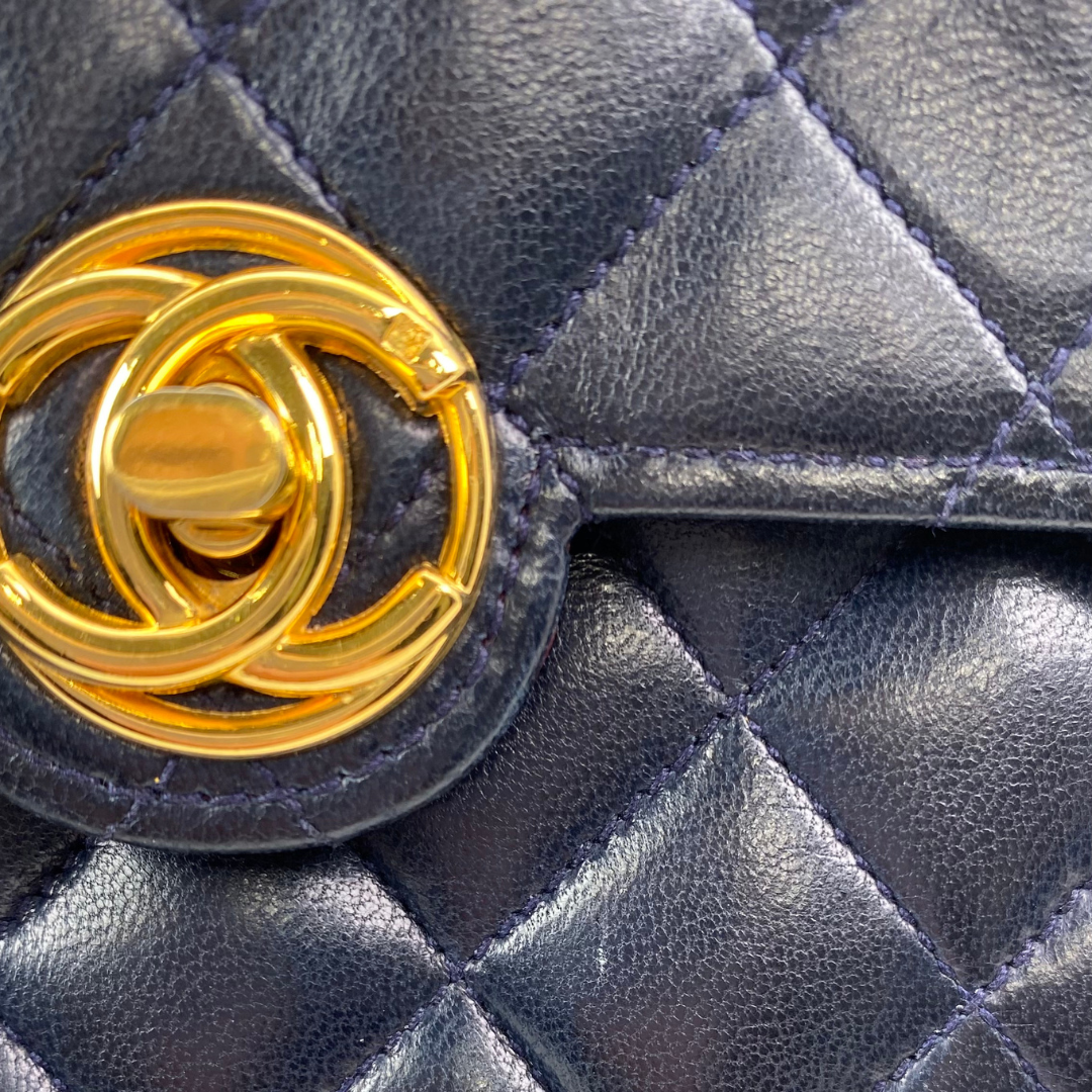 Rorik, 1 Series Mini Circle Coco Navy Lambskin with seal only