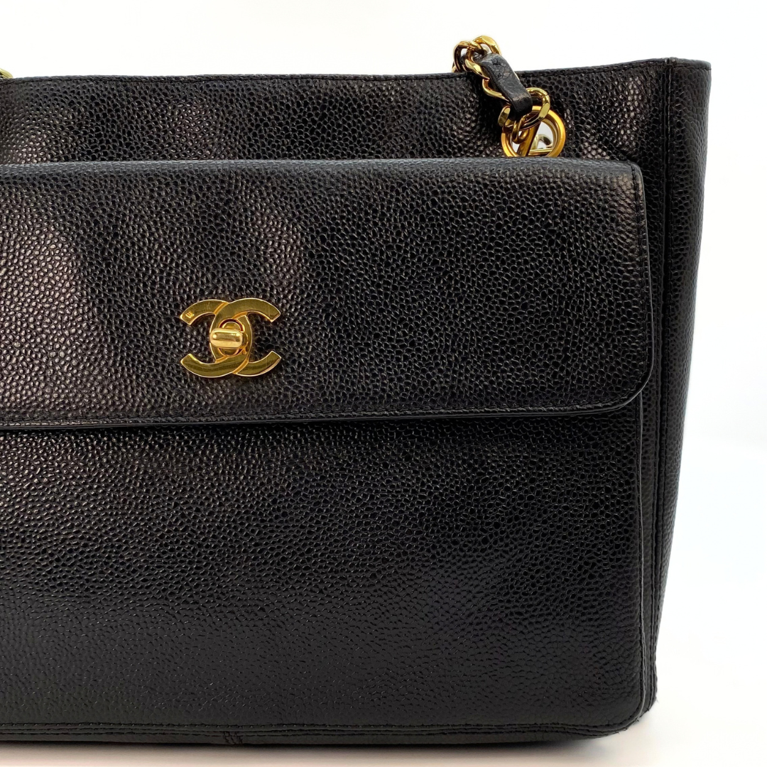Natsuki, 4 Series Tote Black Caviar with seal and card