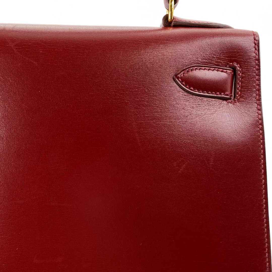 Renzo, 1992 Kelly 28 Sellier Rouge H Boxcalf with stamp 〇V