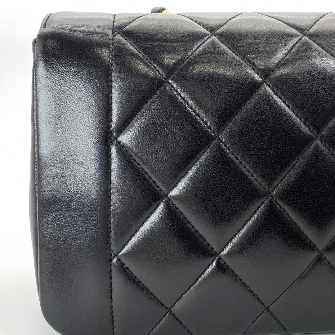 Issei, 2 Series Small Diana Black Lambskin with seal and card