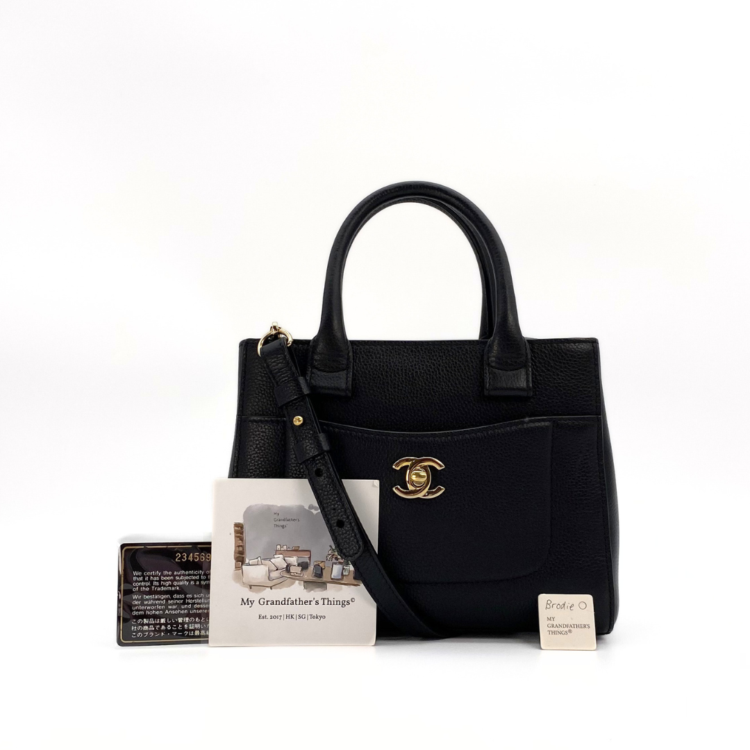 Brodie, 23 Series Neo Excecutive Tote Black Leather with seal and card
