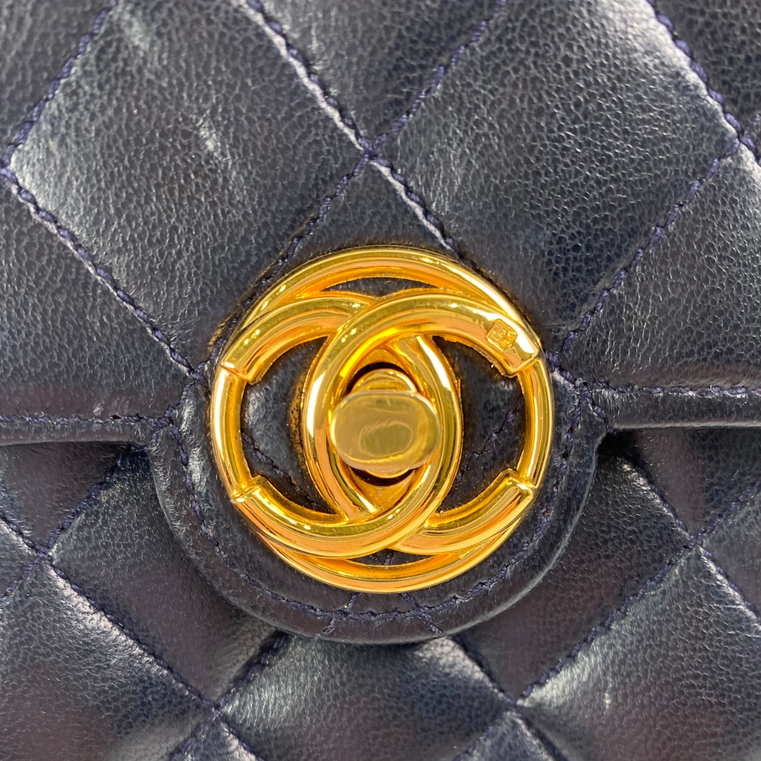 Rorik, 1 Series Mini Circle Coco Navy Lambskin with seal only