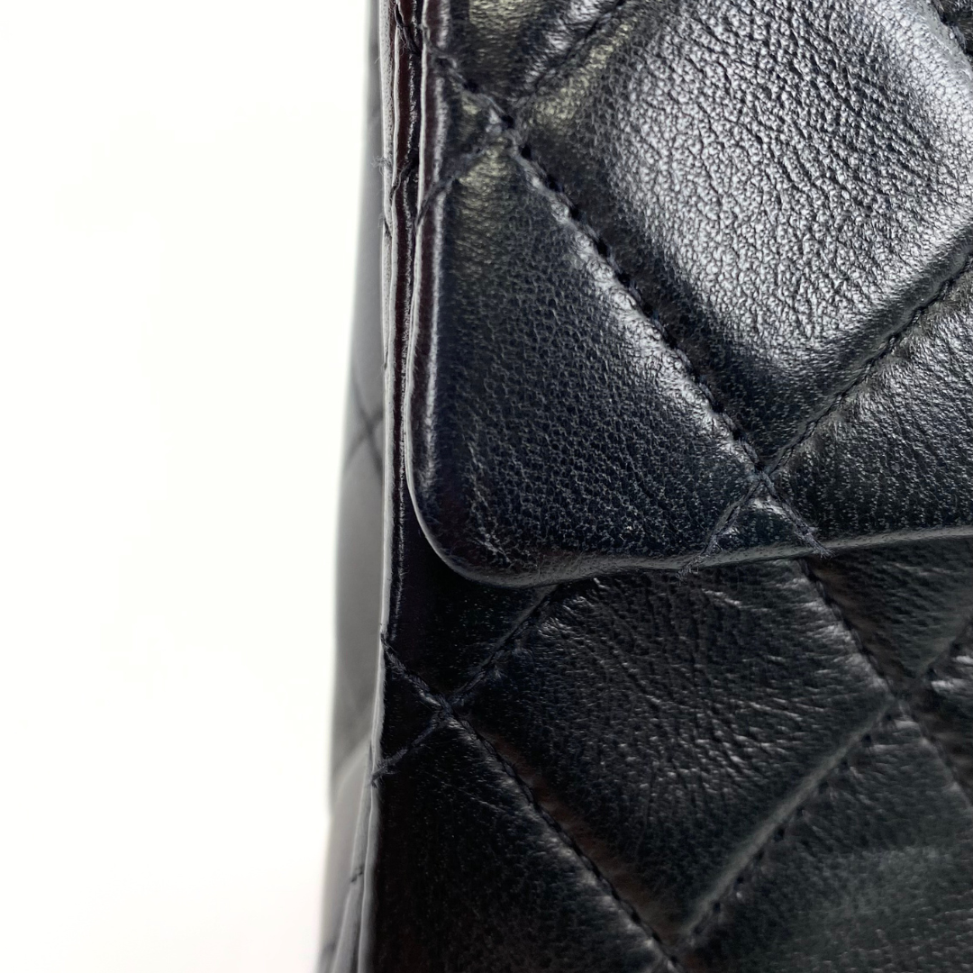 Genji, 2 Series Mini Square 17 Black Lambskin with seal and card