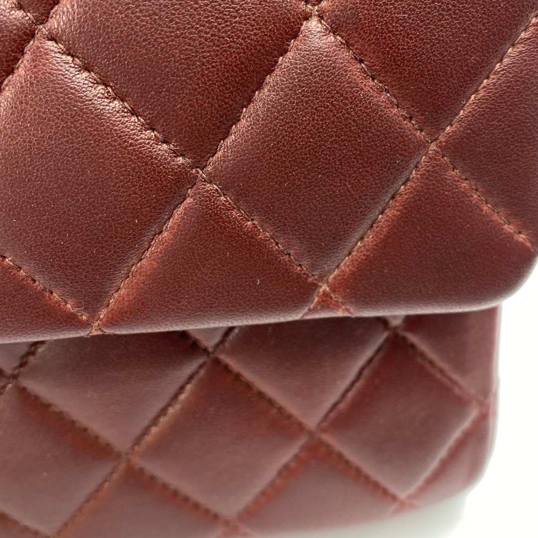 Rune, 5 Series Medium Classic Flap Bordeaux Lambskin with seal only