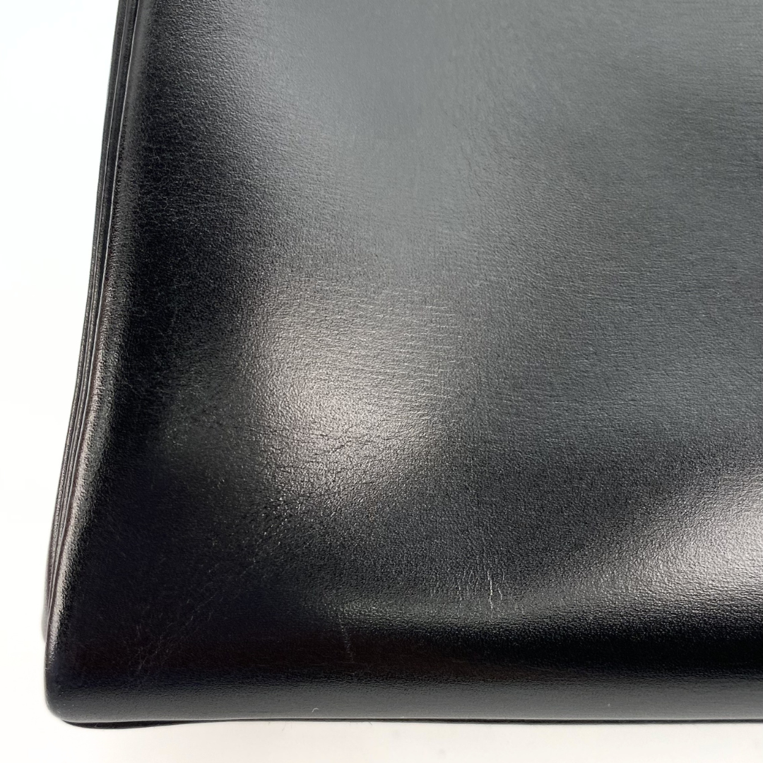 Malin, 1966 Kely 32 Retourne Black Boxcalf with stamp V