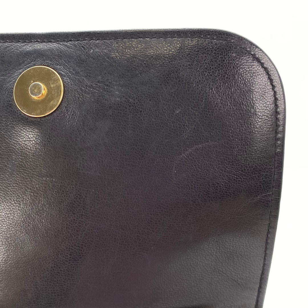 Rodion, 0 Series Black Lambskin Wallet On Chain with seal and card
