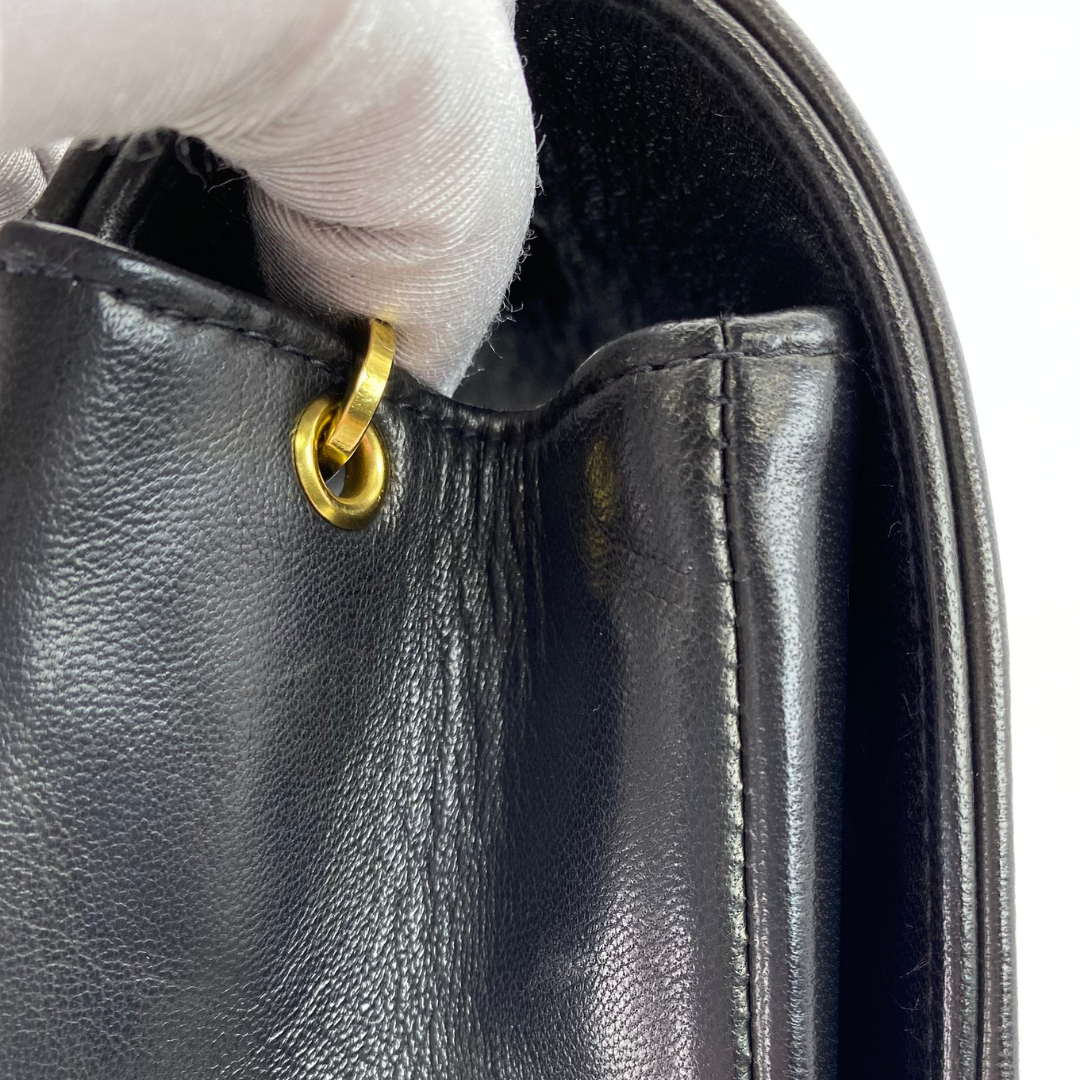 Ichika, 3 Series Small Diana Black Lambskin with seal and card