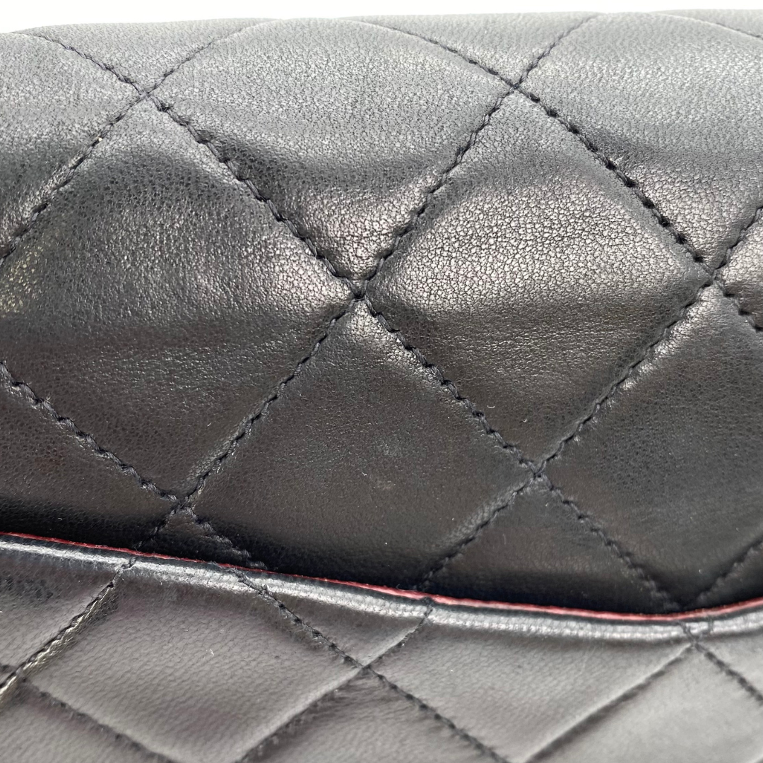 Gleb, 2 Series Small Classic Flap Black Lambskin with seal and card