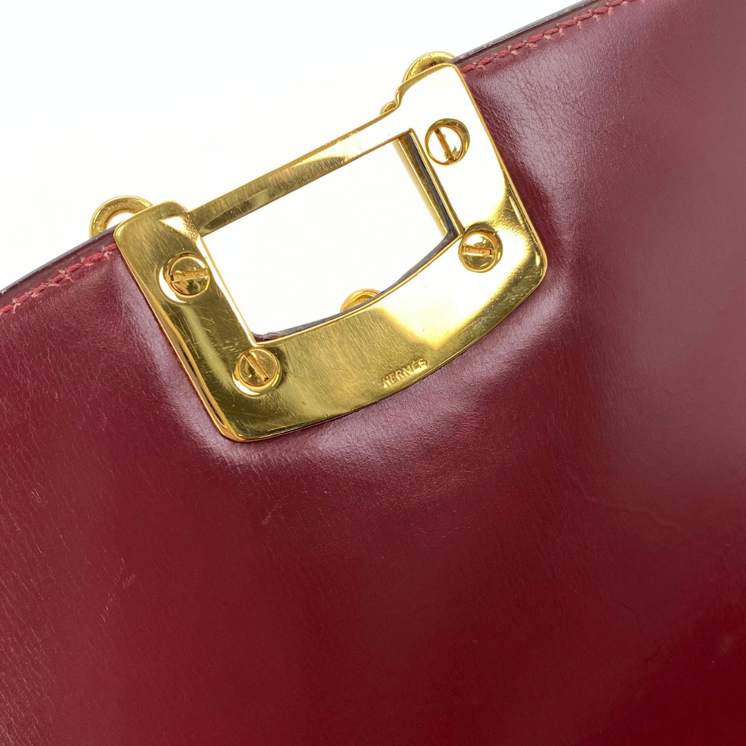 Akemi, 1976 Sorogne Rouge H Boxcalf Gold Hardware with stamp 〇F