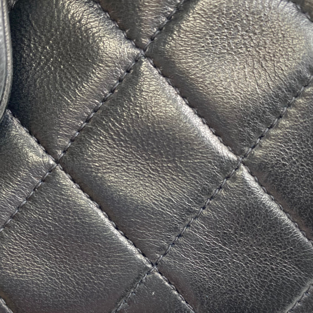 Genji, 2 Series Mini Square 17 Black Lambskin with seal and card