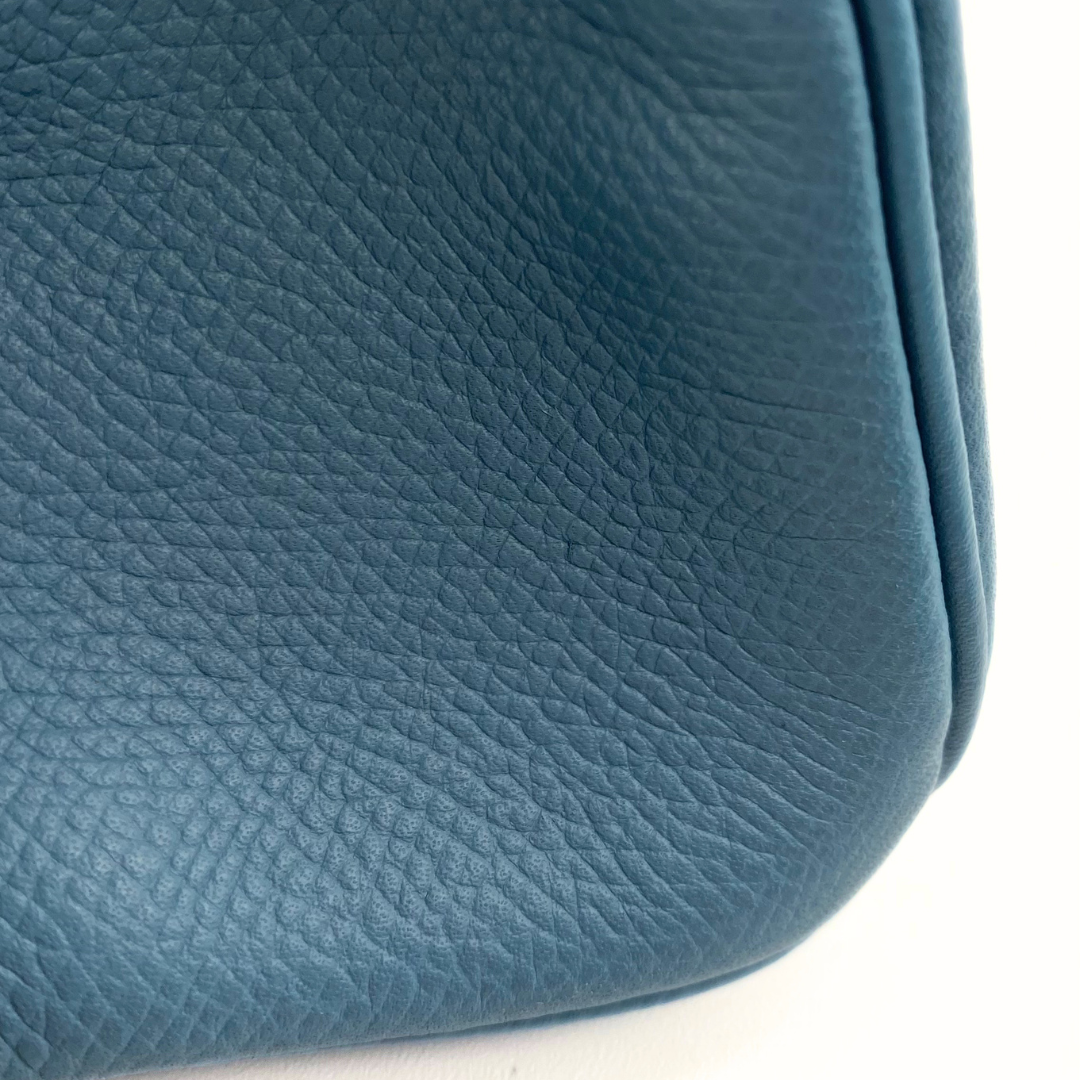 Romilly, 2006 Birkin 25 Blue Jean Veau Epsom Palladium Hardware with stamp □J