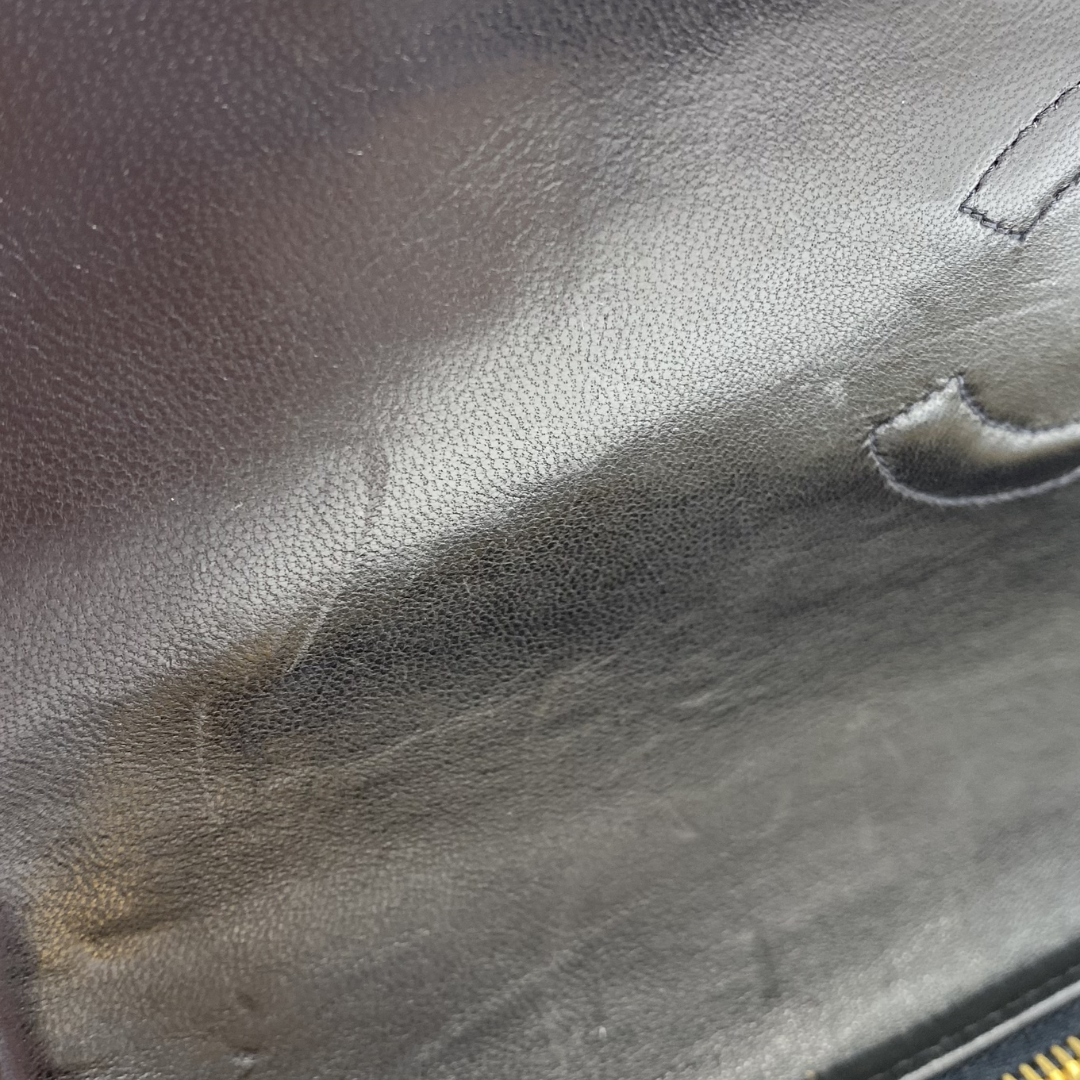 Cashel, 3 Series Matelasse 25 Backpack Black Lambskin with seal and card