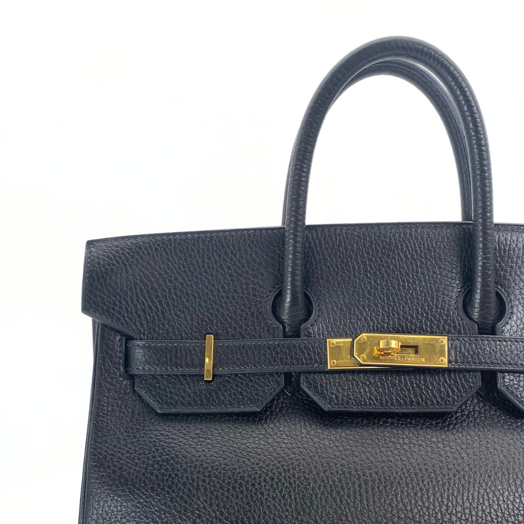 Ruri, 1996 Haut A Courroies 32 Black Ardennes Gold Hardware with stamp 〇Z