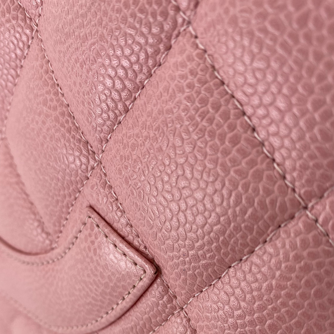 Dami, 8 Series Medallion Tote Reissue Pink Caviar with seal and card