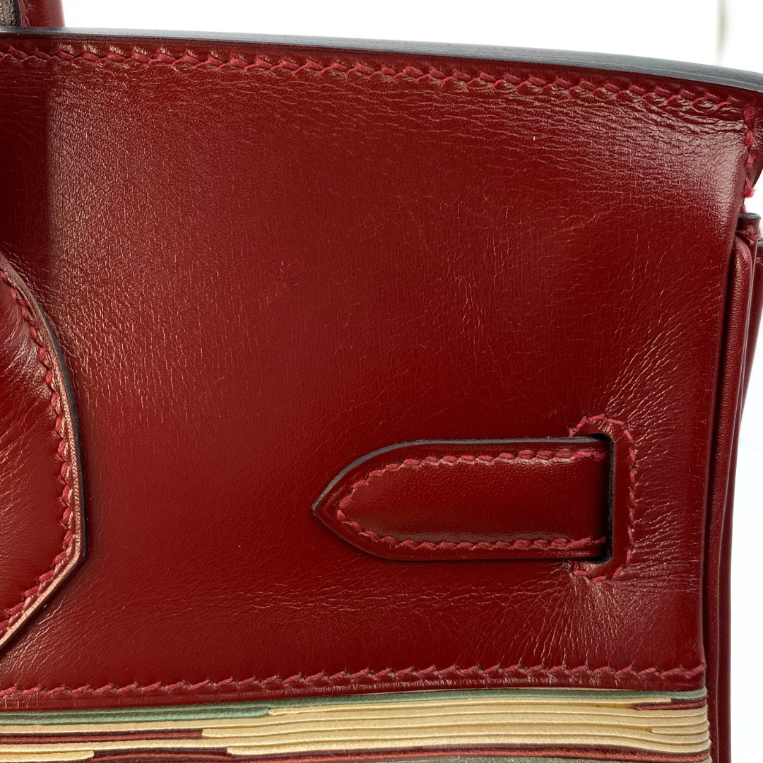 Delara, 2001 Hat A Courroies 32 Rouge H Palladium Hardware with stamp ⬜︎E