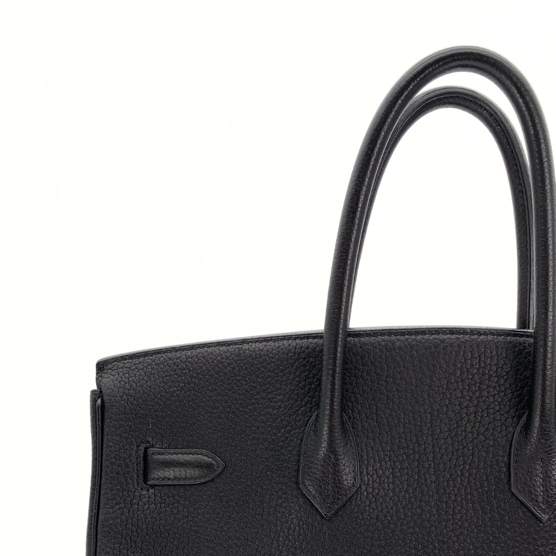 Tavian, 2000 Birkin 35 Black Togo with stamp □D