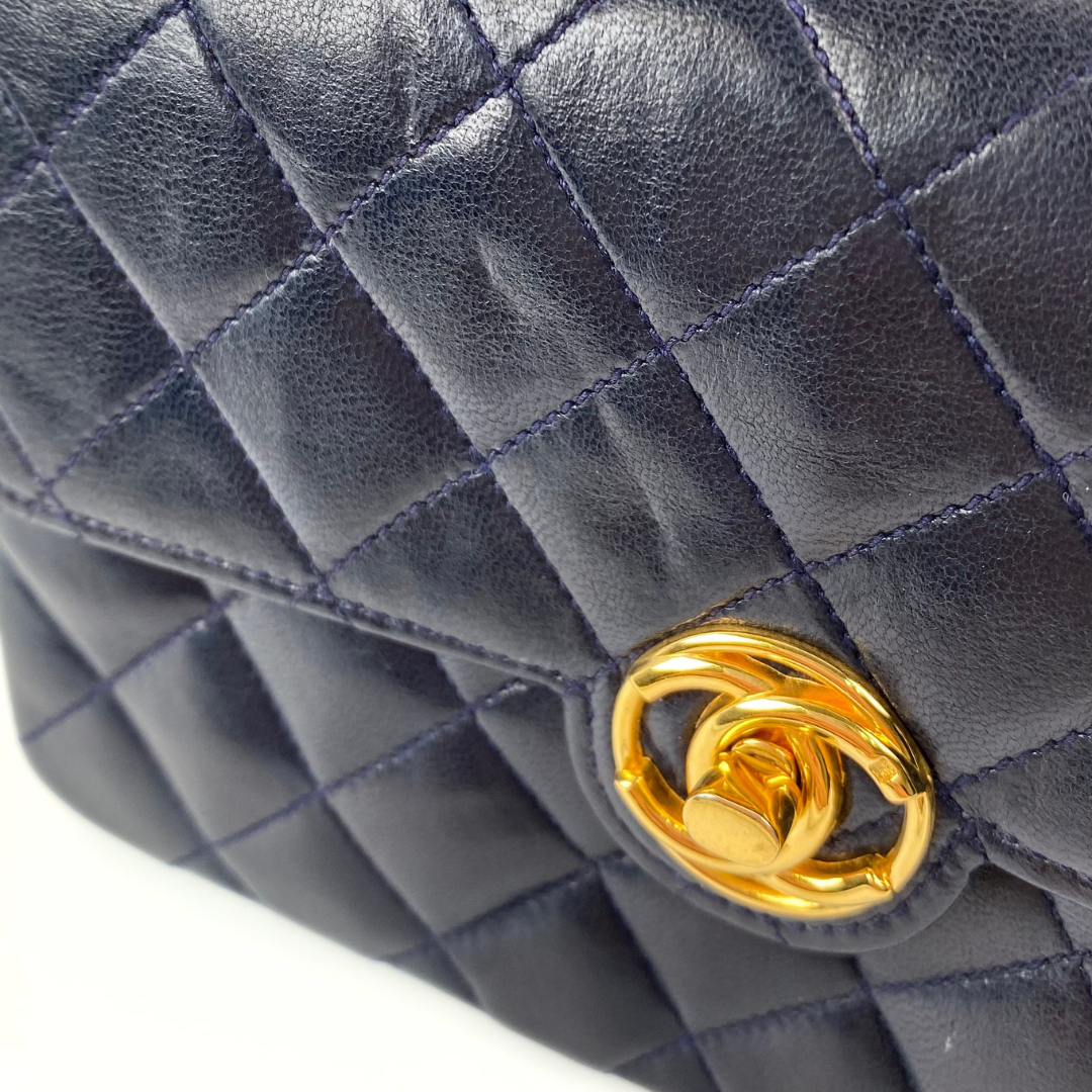 Rorik, 1 Series Mini Circle Coco Navy Lambskin with seal only