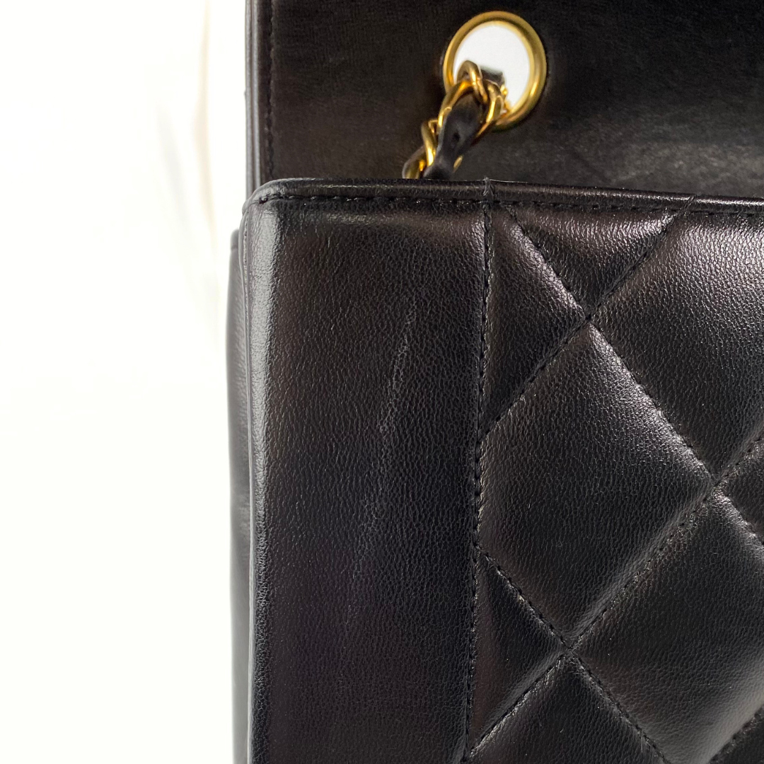 Sorenza, 2 Series Medium Diana Black Lambskin with seal and card