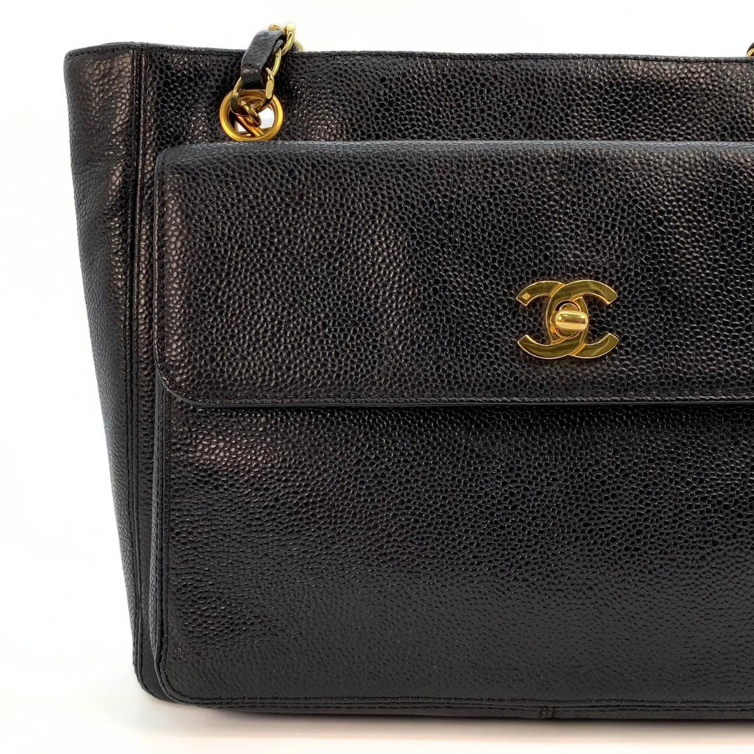 Natsuki, 4 Series Tote Black Caviar with seal and card