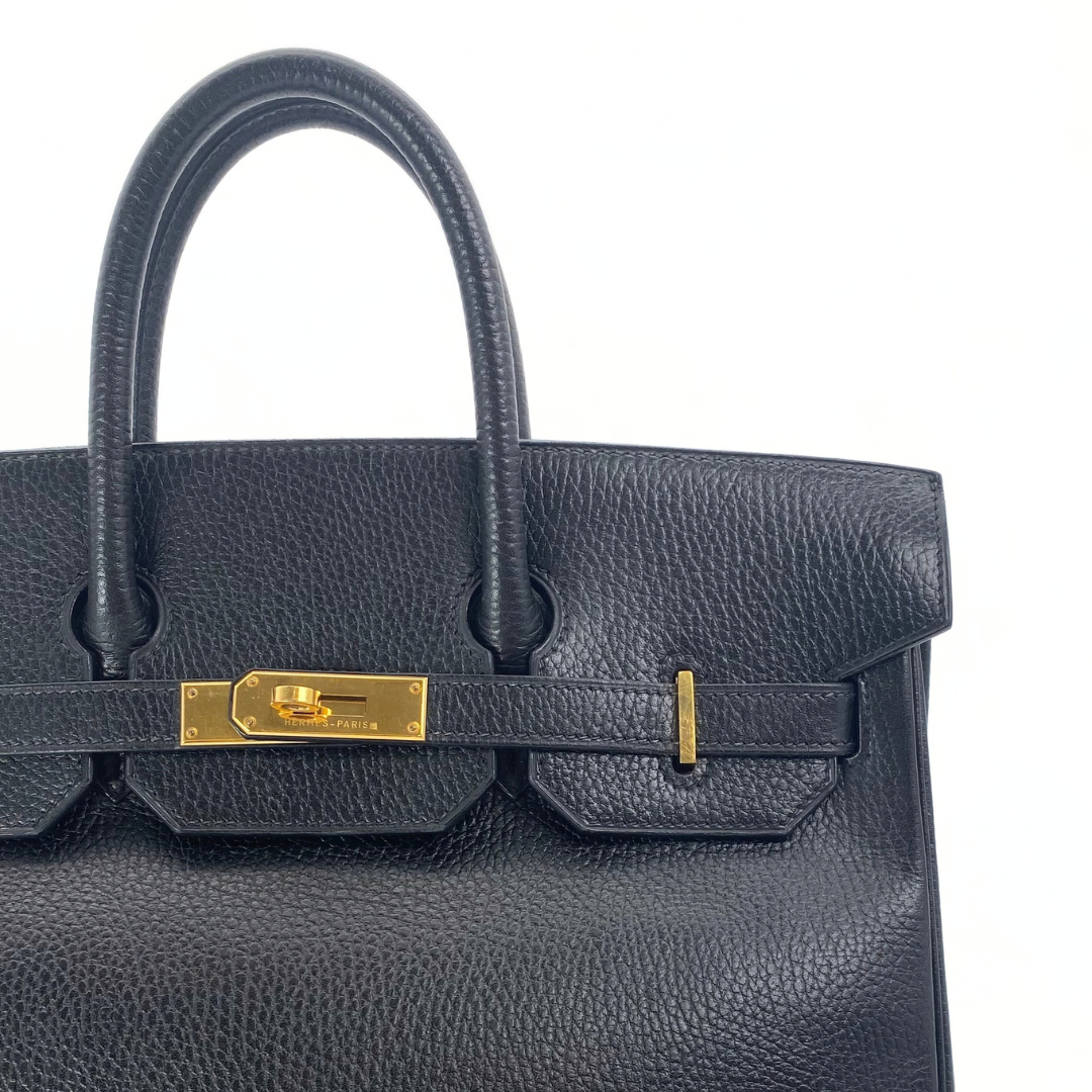 Ruri, 1996 Haut A Courroies 32 Black Ardennes Gold Hardware with stamp 〇Z