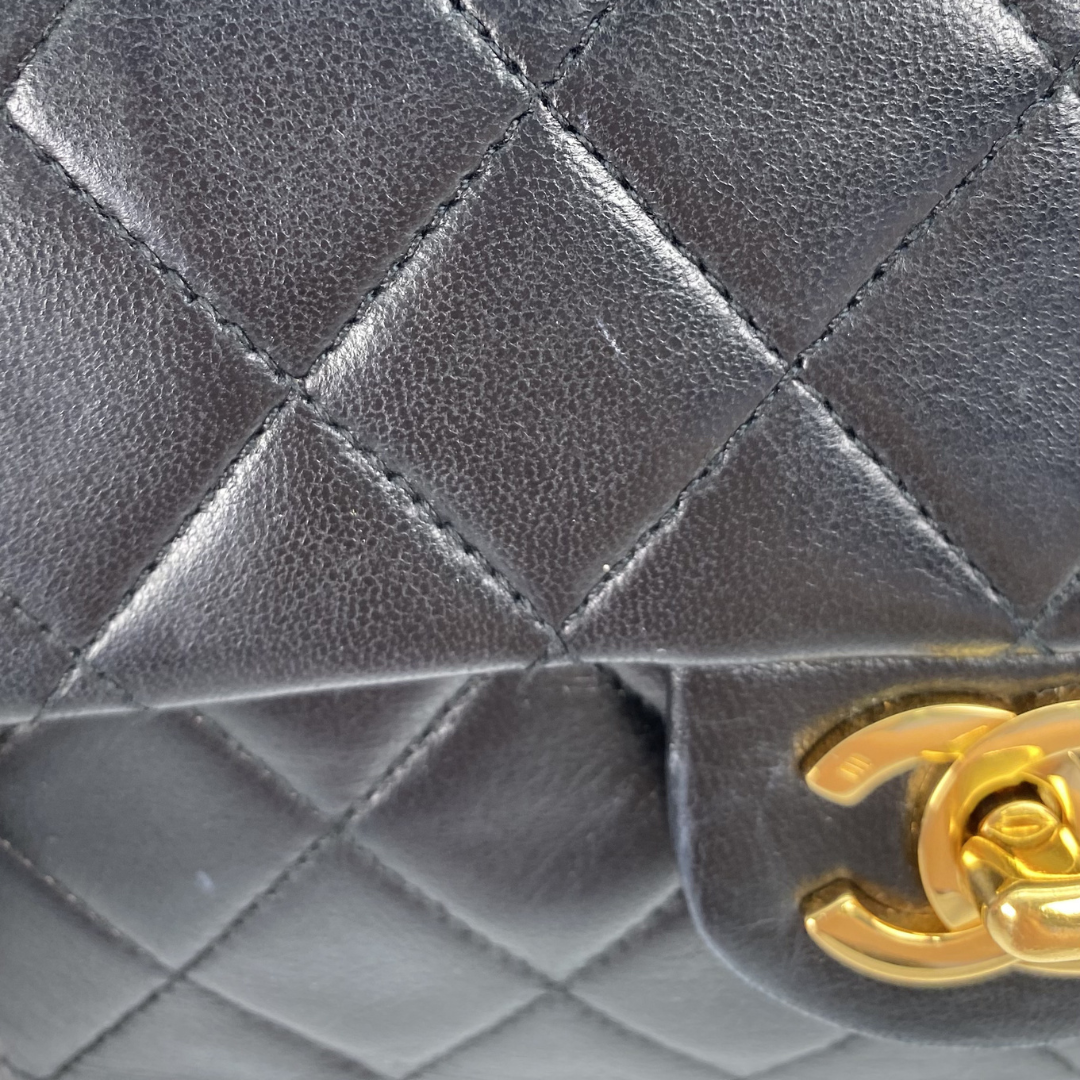 Alora, 0 Series Mini Square 17cm Black Lambskin with seal and card