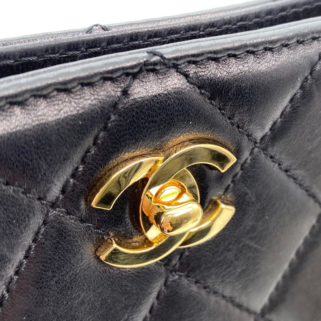 Sushma, 6 Series Tote Black Lambskin with Bijoux Chain with seal and card