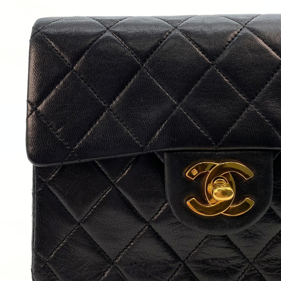 Michiru, 1 Series Square 17cm Black Lambskin with seal and card