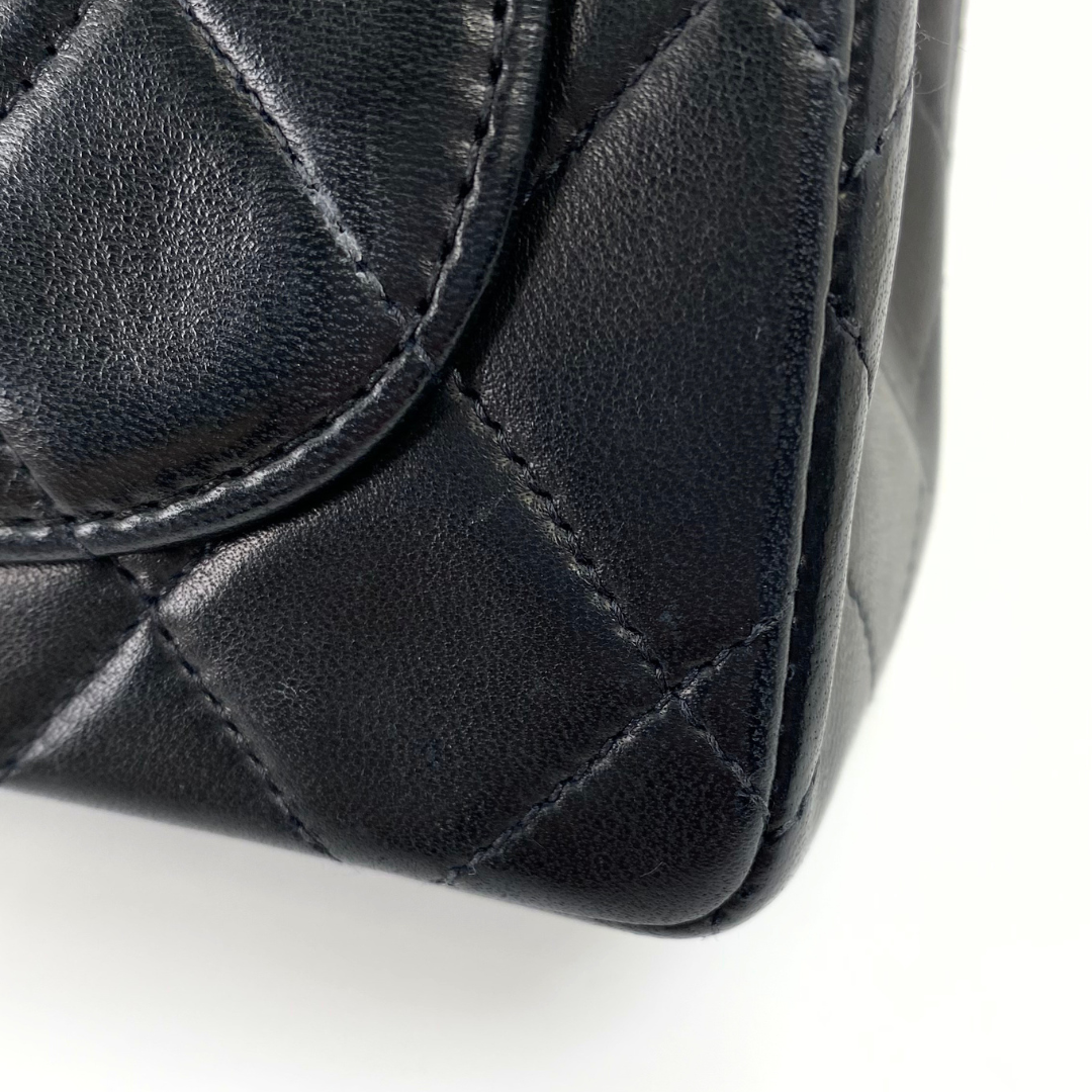 Genji, 2 Series Mini Square 17 Black Lambskin with seal and card