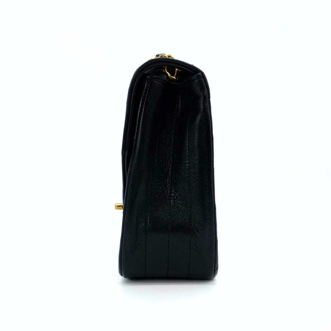 Awino, 1 Series Wave Stitch Black Lambskin with seal only
