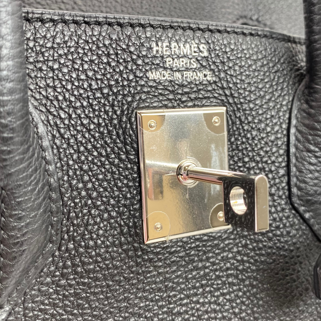Avenor, 2000 Hat A Courroies 32 Black Togo Silver Hardware with □D