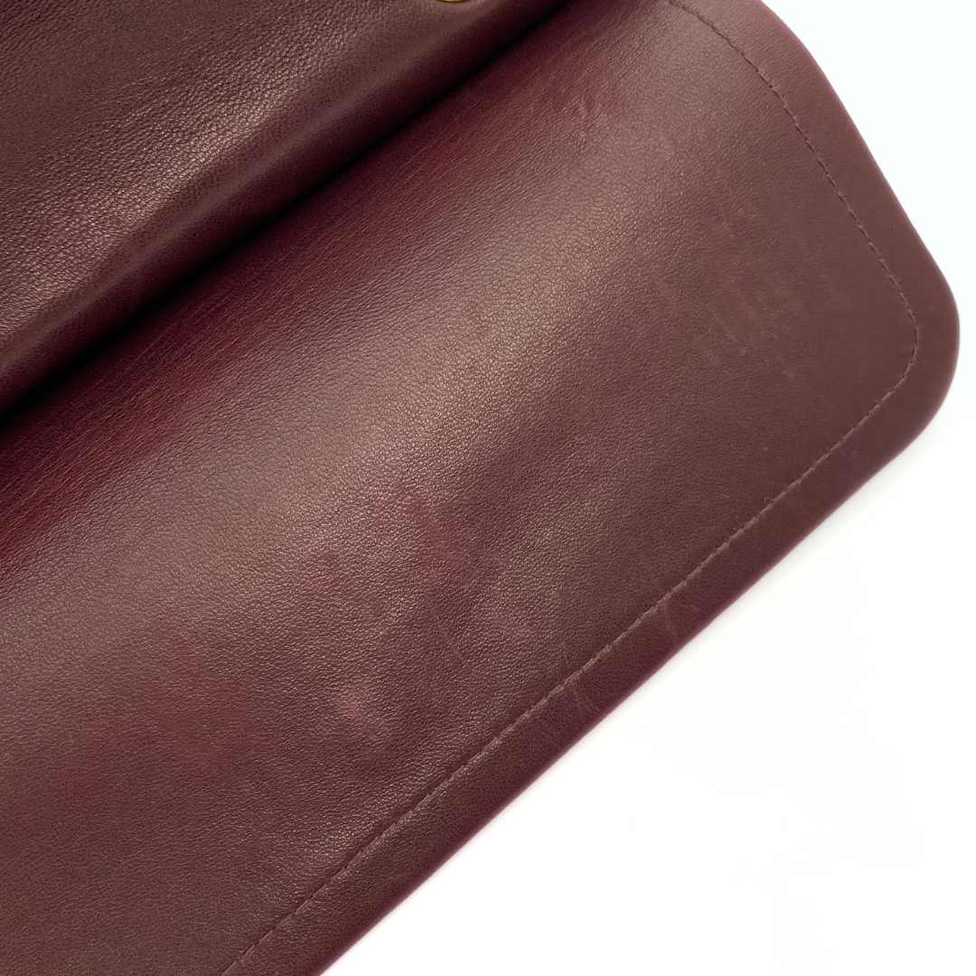Rune, 5 Series Medium Classic Flap Bordeaux Lambskin with seal only