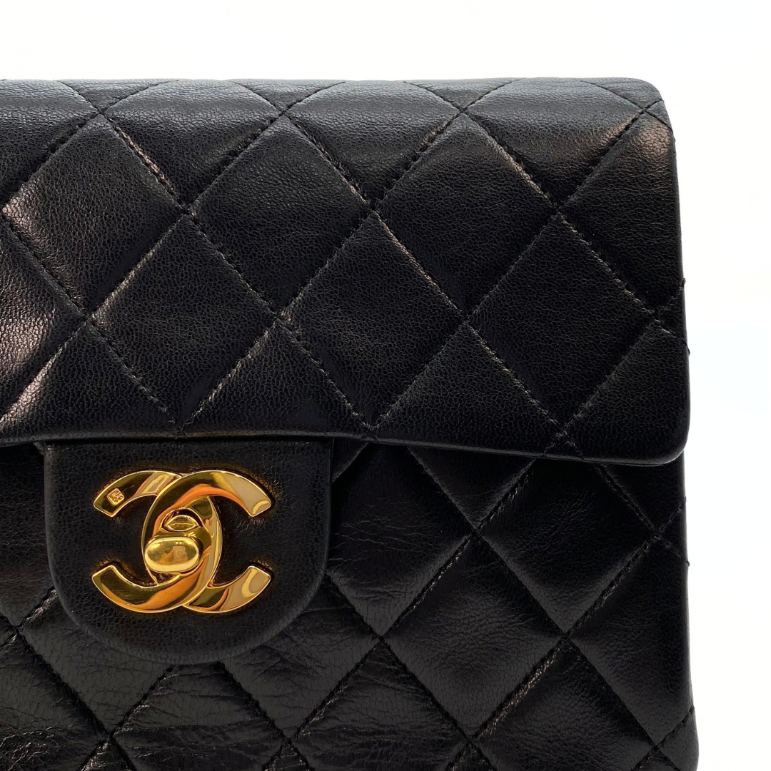 Michiru, 1 Series Square 17cm Black Lambskin with seal and card