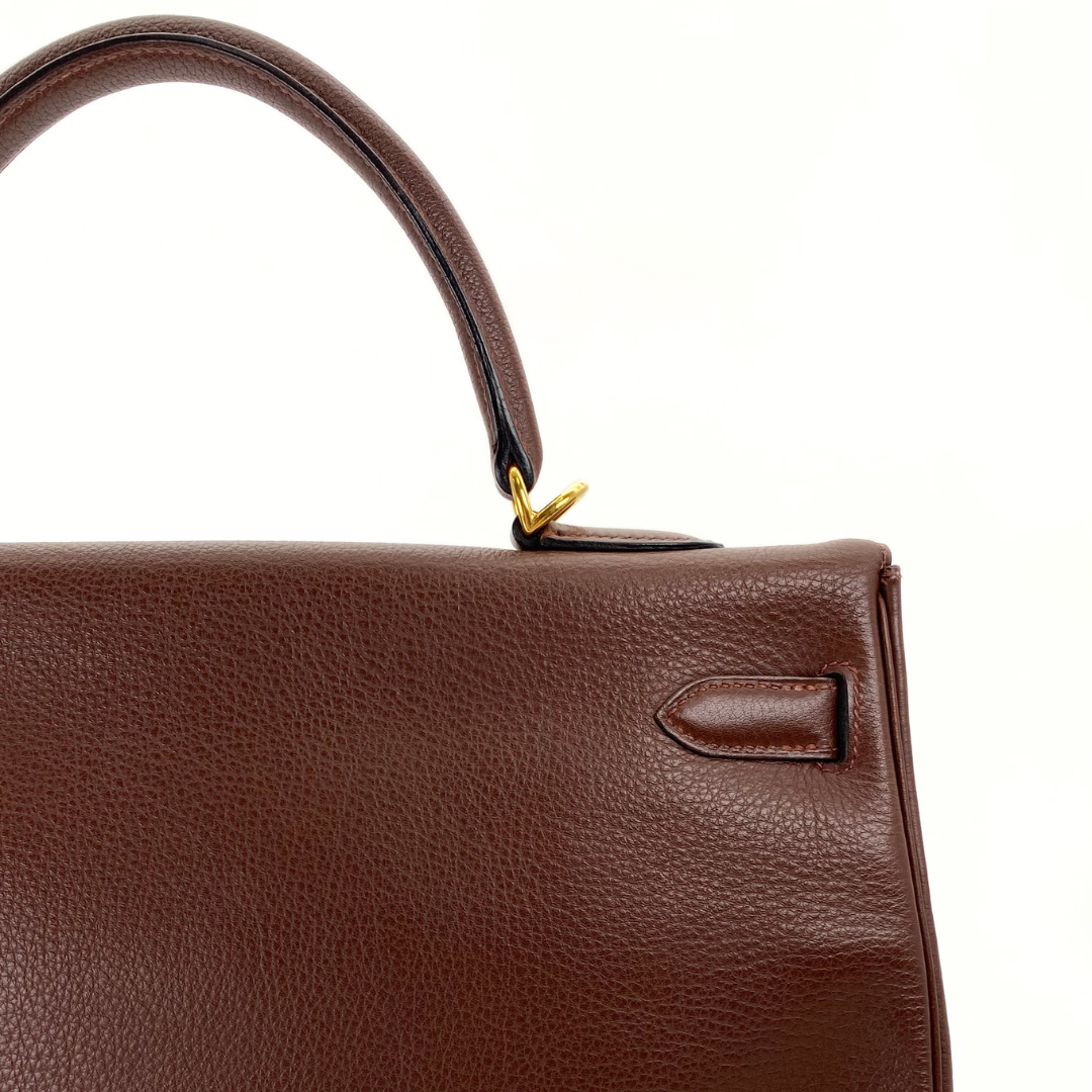 Tsubasa, 2000 Kelly 35 Retourne Marron Fonce Togo with stamp □D
