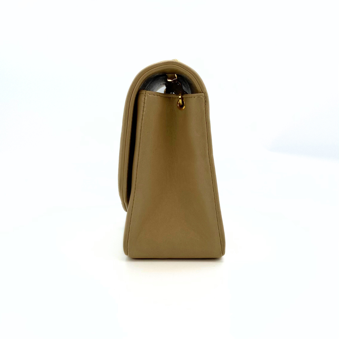 Omara, 2 Series Small Diana Beige Lambskin with seal and card