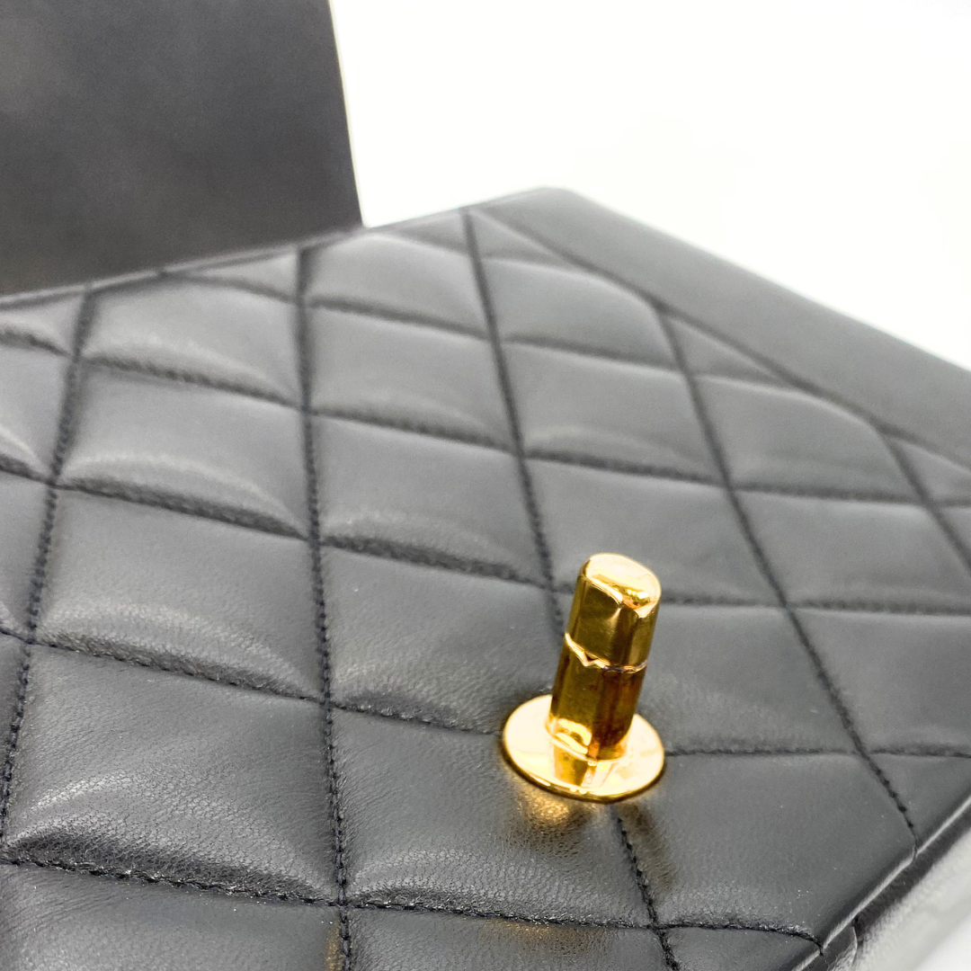 Shiori, 3 Series Medium Diana Black Lambskin with seal and card