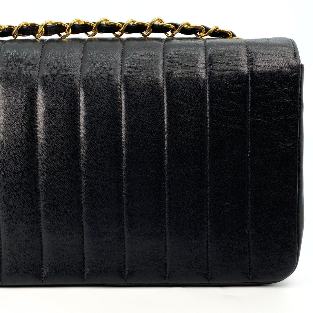 Tyra, 2 Series Mademoiselle Lambskin Small Black with seal and card